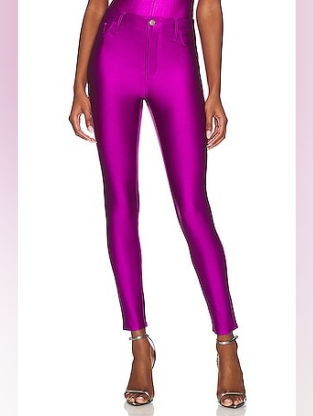 Good American Compression Shine Disco High Waisted Skinny Pants 6 / 28